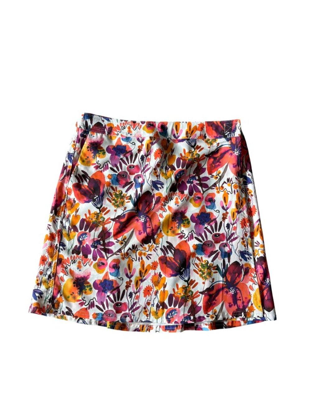 RipSkirt Hawaii Floral Colorful Adjustable Skirt Length 2 Size Medium NWT